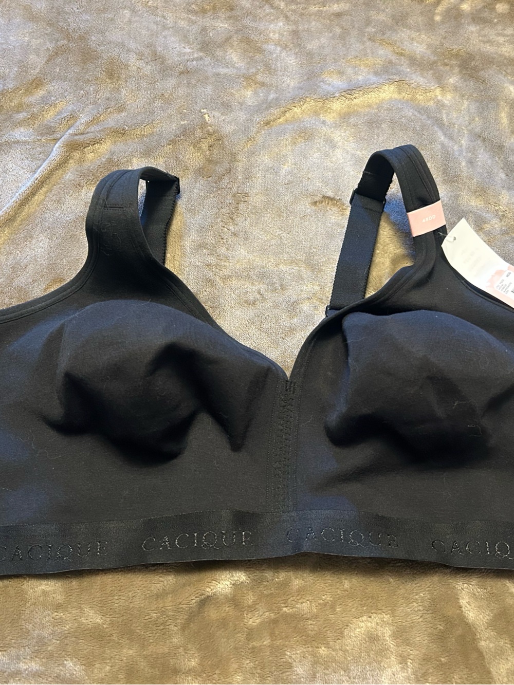 Cacique Black Seamless Wireless Bra NWT